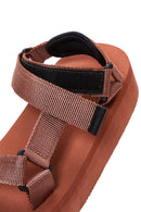 Women's Brown Thick Soled Flat Sandals | Derimod