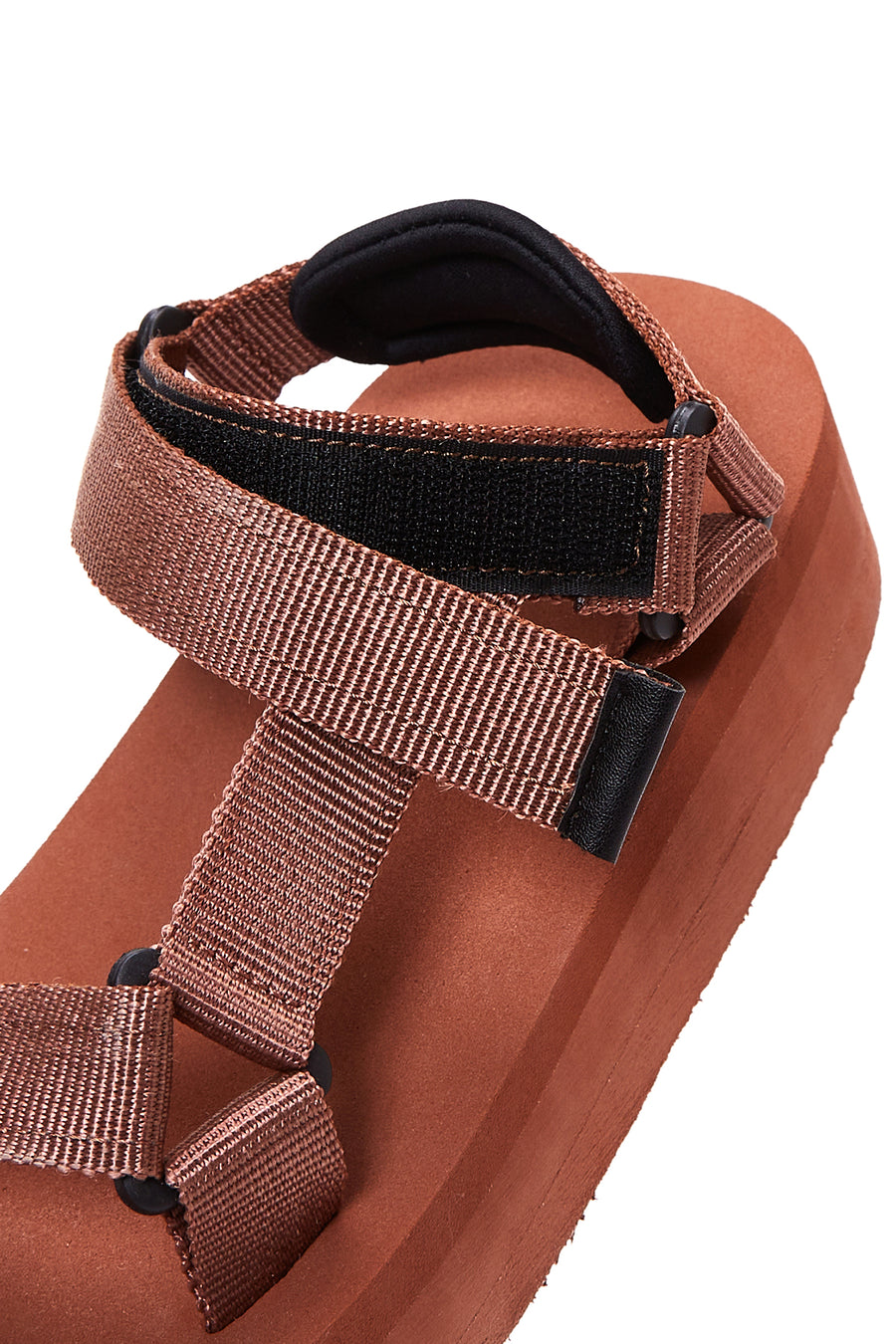 Women's Brown Thick Soled Flat Sandals