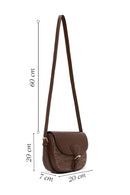 Woman Brown Long-Strap Wicker Crossbody Bag | Derimod
