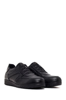 Woman Black Leather Comfort Shoes | Derimod