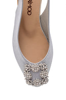 Women's Leather Stone Ballerinas | Derimod