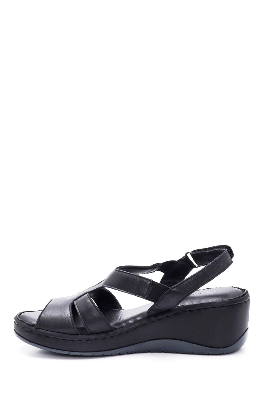 Women's Leather Comfort Wedge Heel Sandals