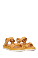 Women's Yellow Leather Comfort Sandals | Derimod