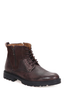 Men's Zippered Leather Boots | Derimod