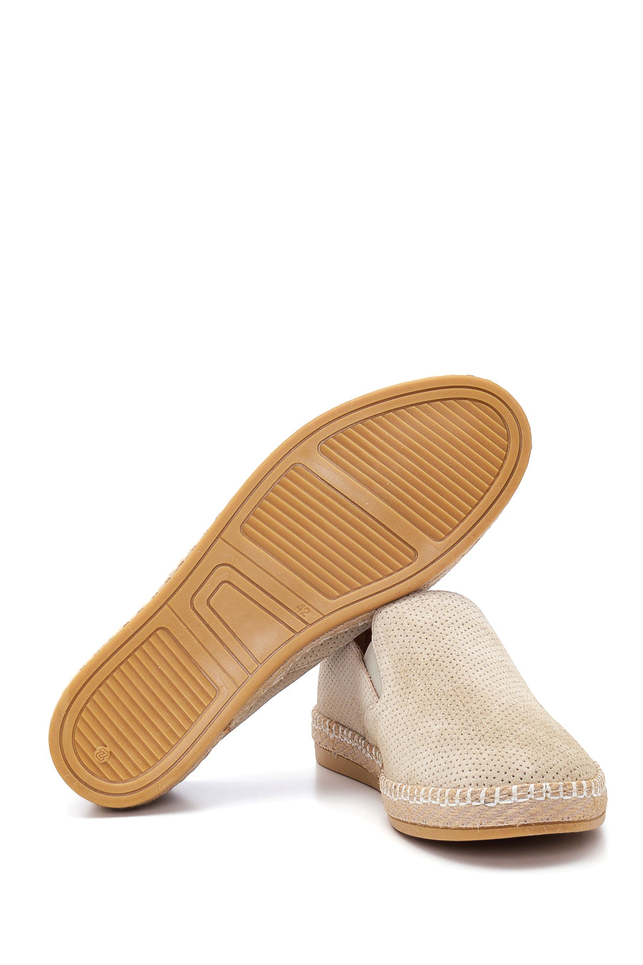 Erkek Bej Süet Deri Loafer