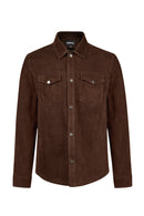 Martinez Male Brown Suede Leather Shirt Jacket | Derimod
