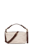 Woman Cream Mini Shoulder Bag with Long Strap | Derimod