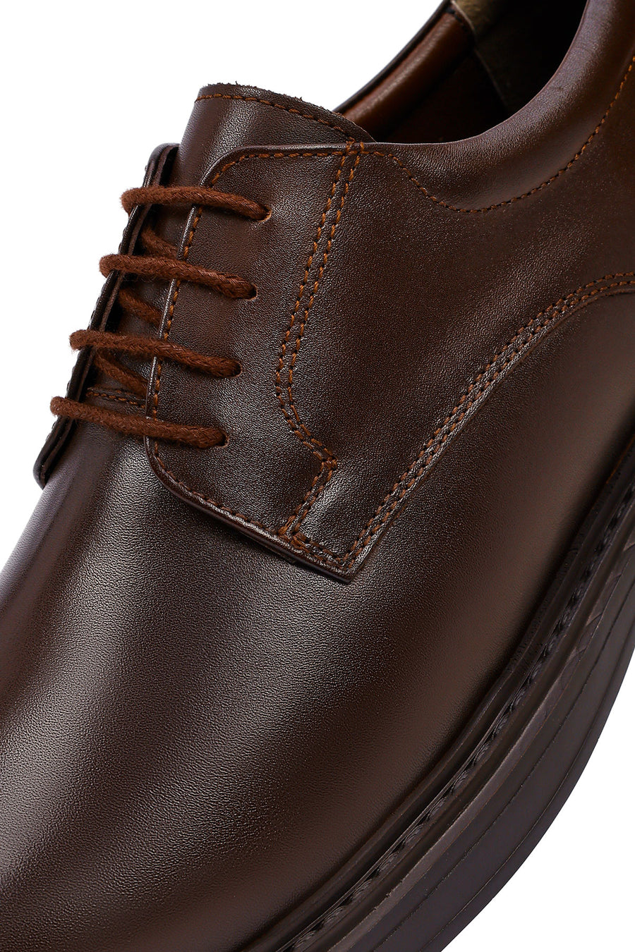 Men's Brown Lace Up Leather Casual Shoes