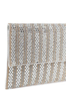 Woman Silver Chain-Strap Stone-Embellished Evening Bag | Derimod