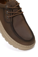 Derimod Zero Male Brown Lace-up Thick-soled Fabric Casual Shoes | Derimod