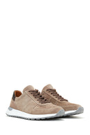 Erkek Vizon Süet Deri Sneaker | Derimod