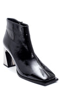 Women's Leather Heeled Patent Leather Boots | Derimod