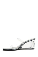 Women's Transparent Heeled Slippers | Derimod