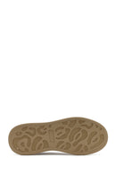 Men's Beige Lace-Up Thick-Soled Nubuck Leather Sneakers | Derimod