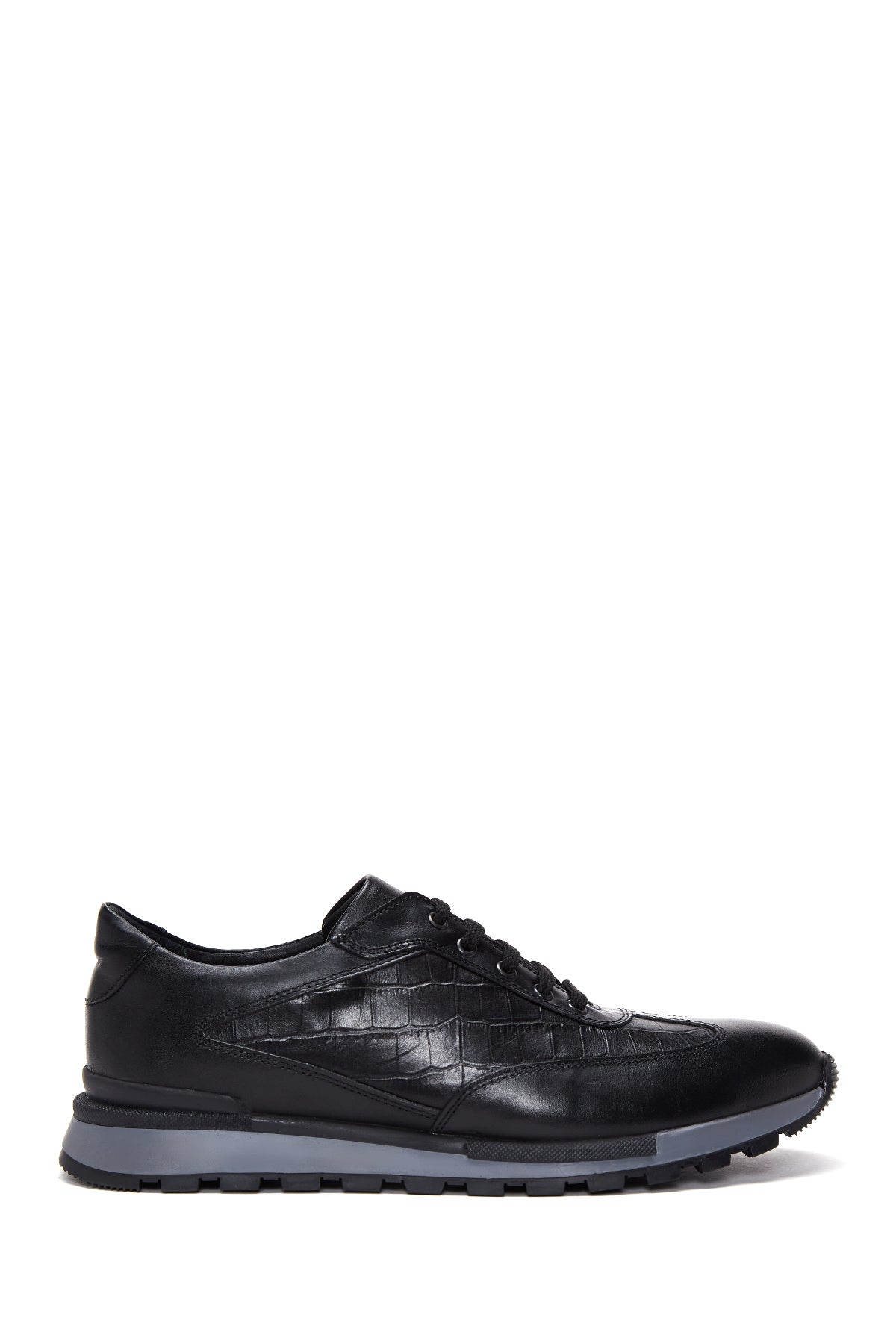 Men's Black Leather Sneaker 22WFD640414 | Derimod