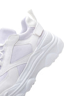 Kadın Beyaz Bağcıklı Kalın Tabanlı Sneaker | Derimod