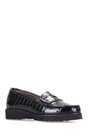 Crocodile Patterned Women's Leather Shoes | Derimod
