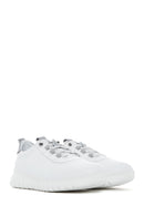 Women's White Lace-Up Leather Sneaker | Derimod