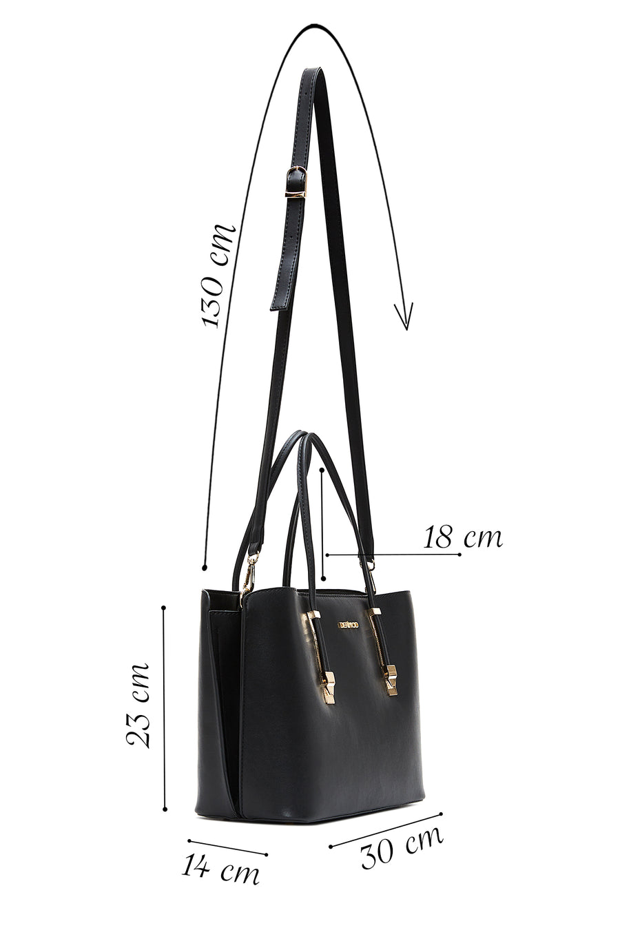 Women's Black Classic Shoulder Bag