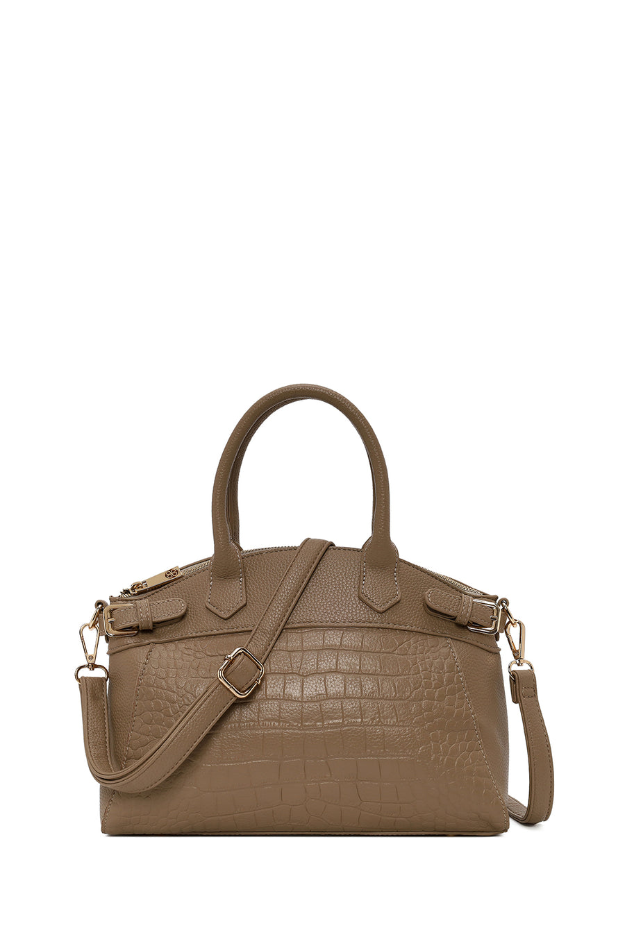 Woman Mink Long-Strap Croc-Pattern Classic Shoulder Bag AB20003151 | Derimod