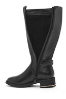 Woman Black Zip Closure Buckle Detailed Boots | Derimod