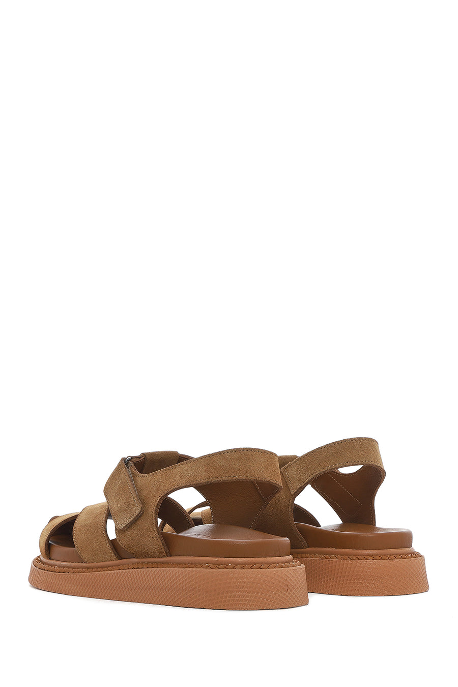 Woman Taba Süet Leather Sandalet