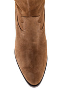 Women's Suede Leather Heeled Boots | Derimod