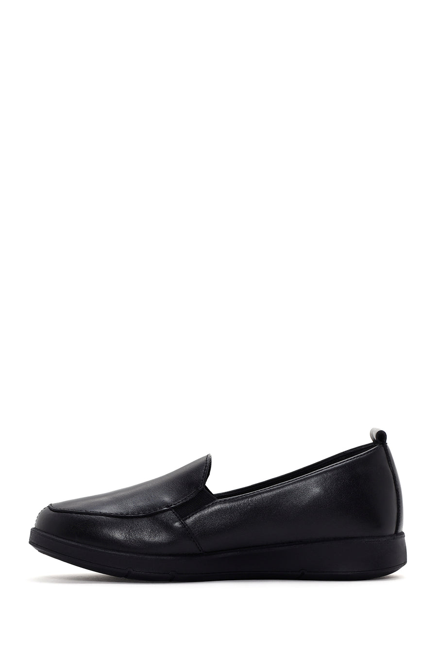 Women's Black Leather Comfort Shoes