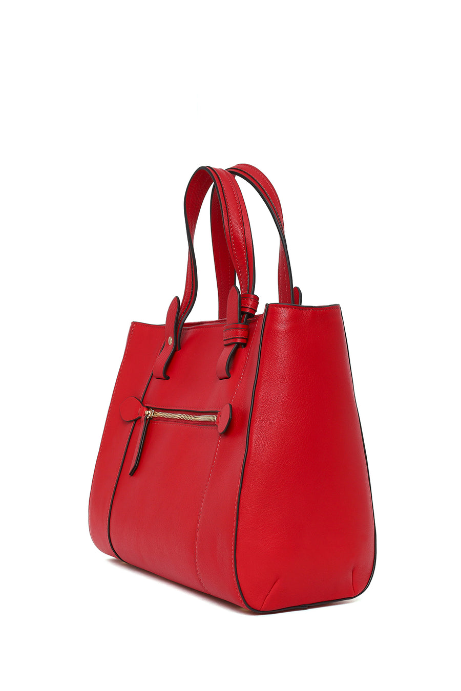 Women's Red Long Strap Leather Shoulder Bag