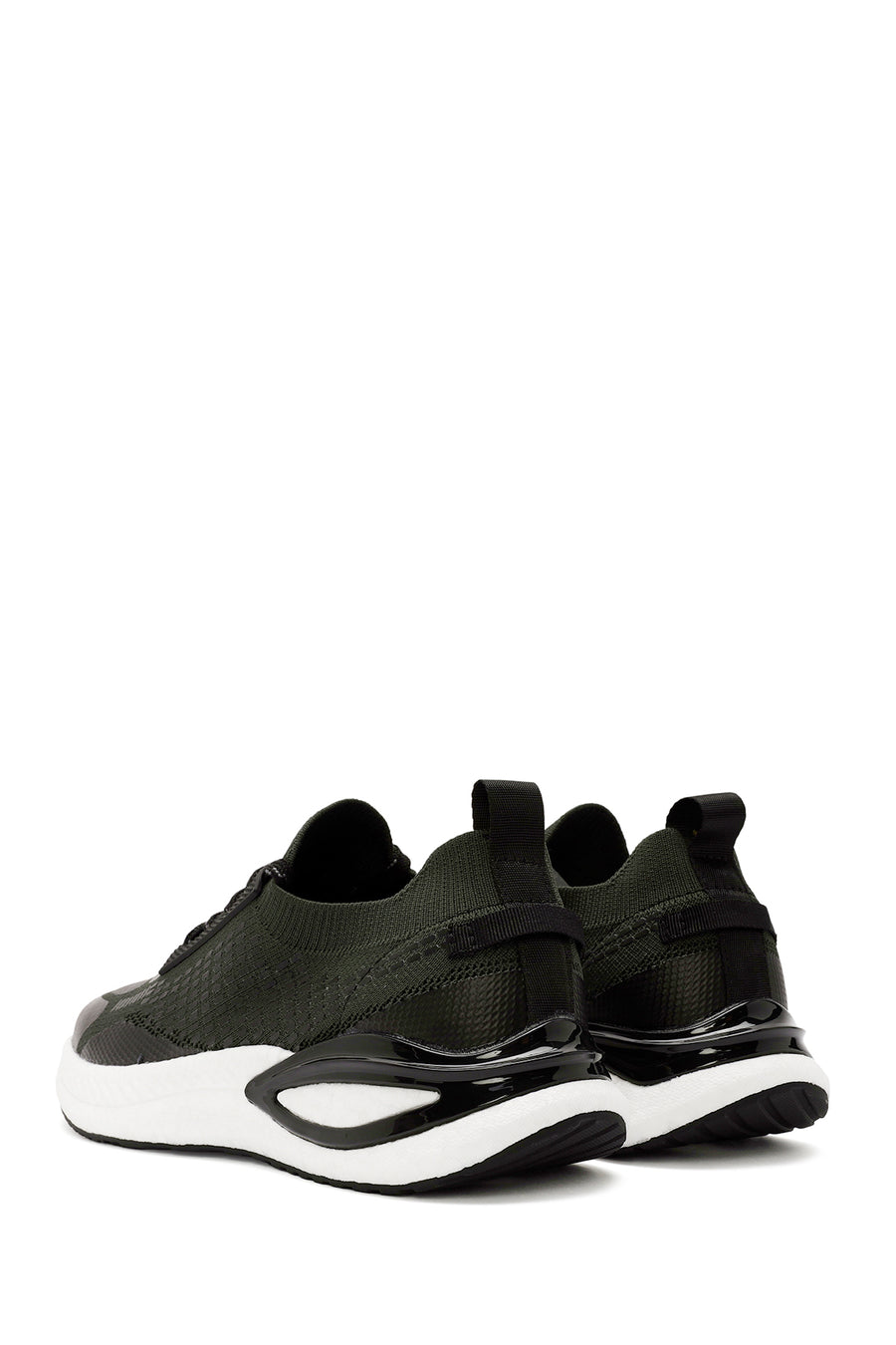 Derimod Zero Men's Green Laced Thick Soled Fabric Sneaker