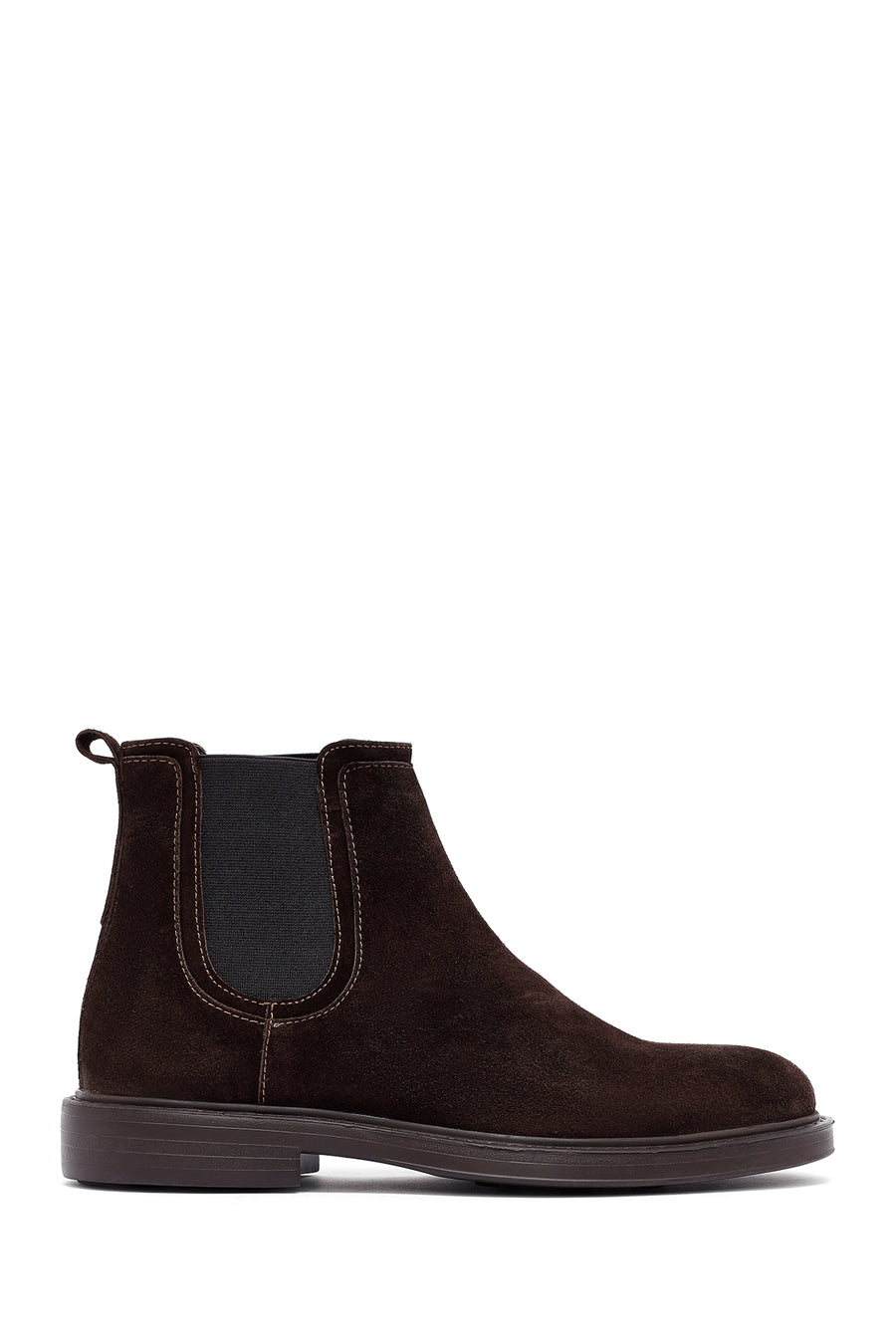 Men's Brown Suede Leather Chelsea Boots 25WFD622110 | Derimod