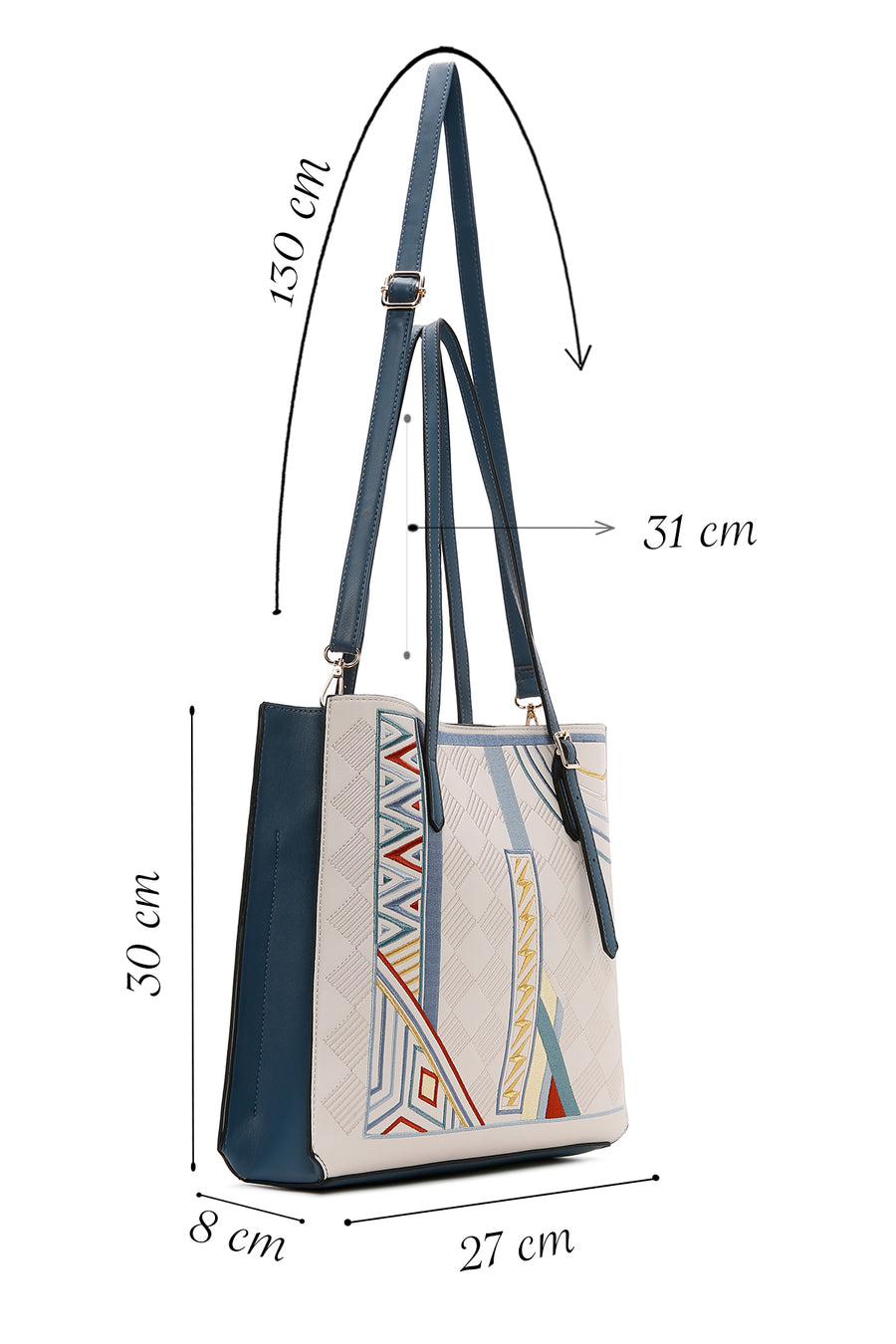 Women's Multicolored Long Strap Printed Shoulder Bag