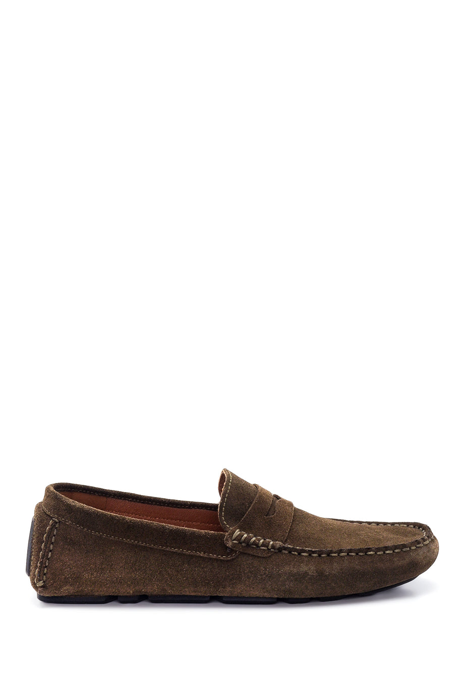 Men's Green Suede Leather Loafer 22SFD602110 | Derimod