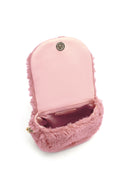 Kadın Pembe Peluş Mini Çapraz Çanta | Derimod