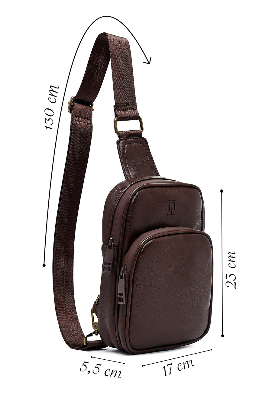 Men's Brown Mini Crossbody Bag