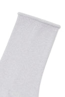 Women's White Glitter Cotton Socks | Derimod