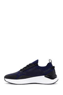 Derimod Zero Men's Blue Lace-Up Thick Sole Fabric Sneaker | Derimod