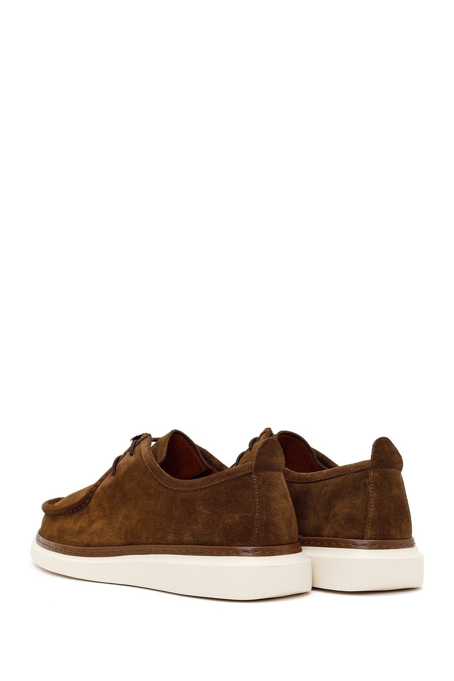 Male Brown Lace-up Suede Casual Shoe