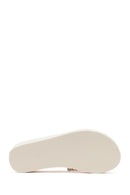 Women's White Toe Stoned Wedge Heel Jelly Slippers | Derimod