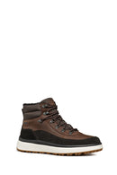 Geox Men's Brown Granito + Grip Abx Laced Waterproof Leather Casual Boots | Derimod