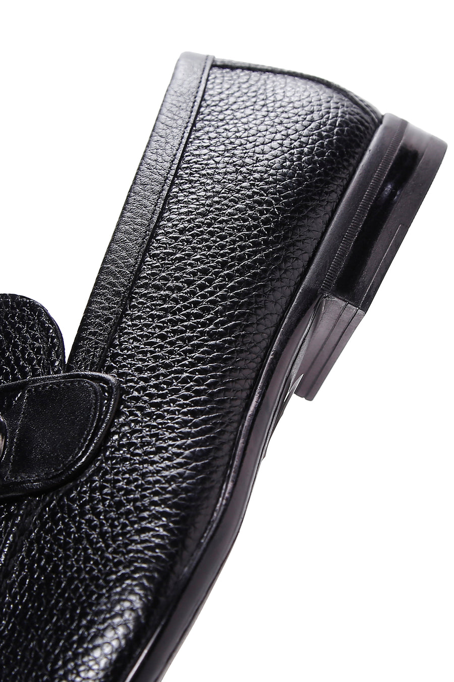 Men's Black Leather Tasseled Classic Loafer