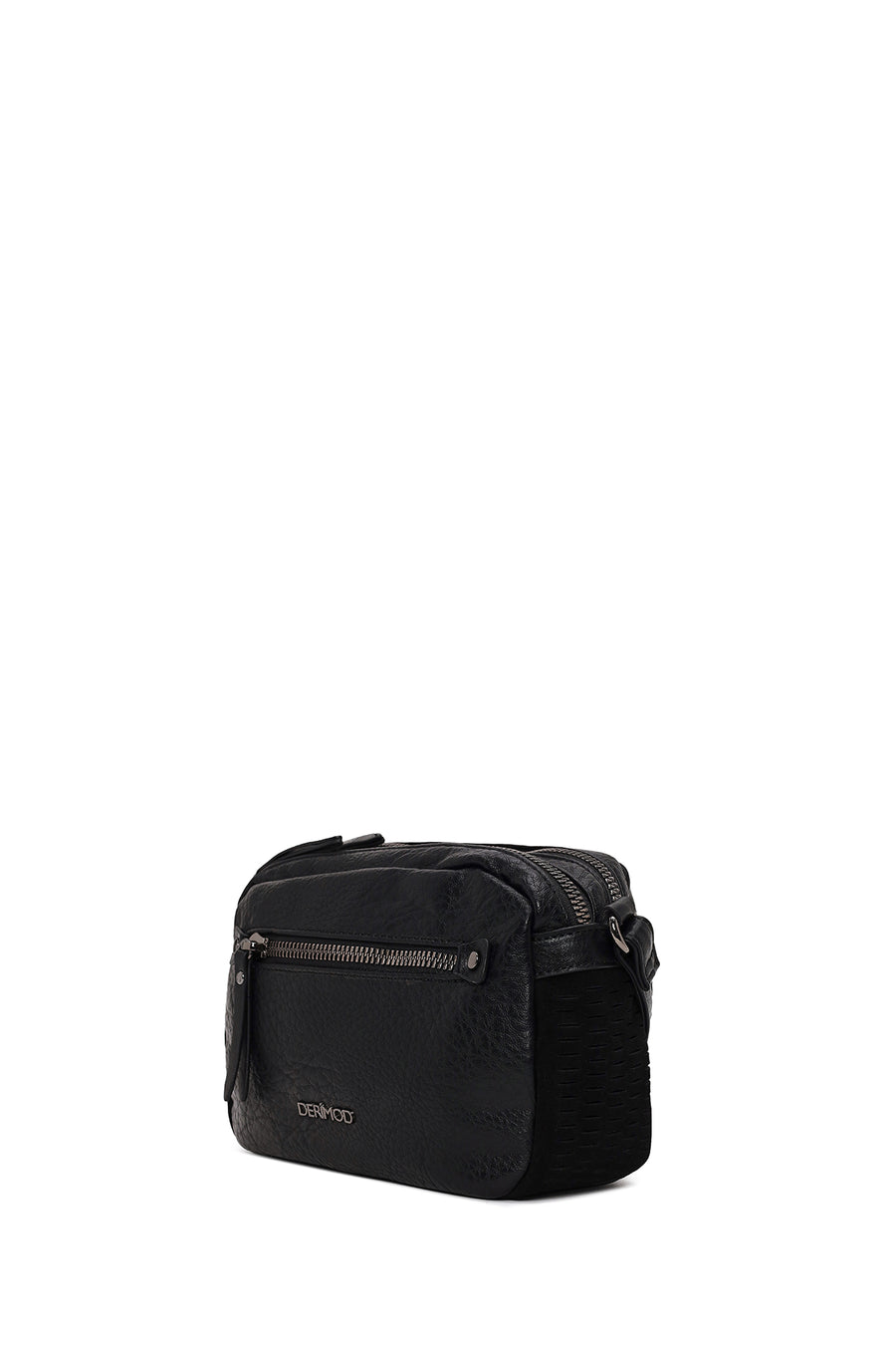 Woman Black Long-Strap Crossbody Bag