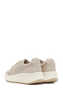 Derimod Zero Women's Beige Laced Thick Soled Fabric Sneakers | Derimod