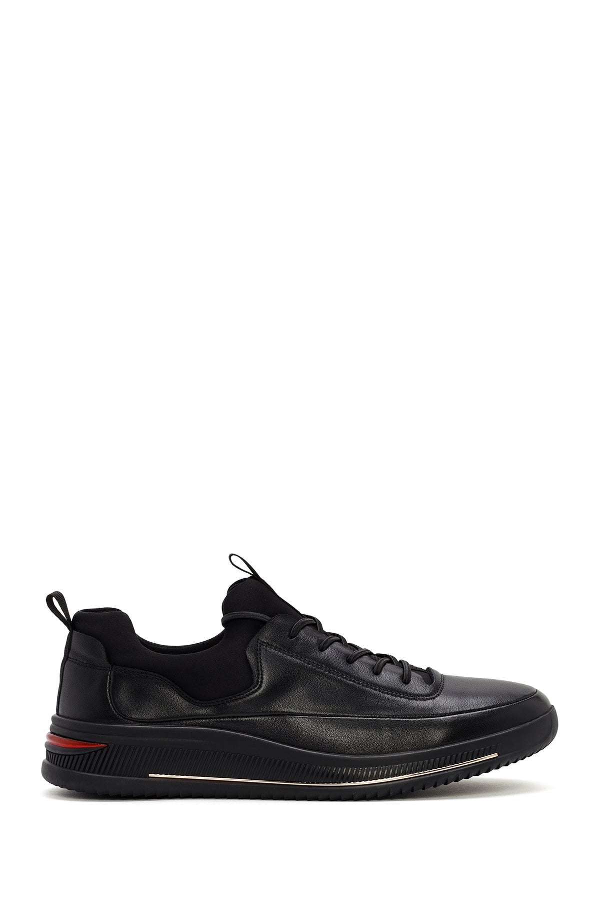 Men's Black Lace-up Leather Sneaker 24WFD691418 | Derimod