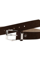 Male Brown Suede Belt | Derimod