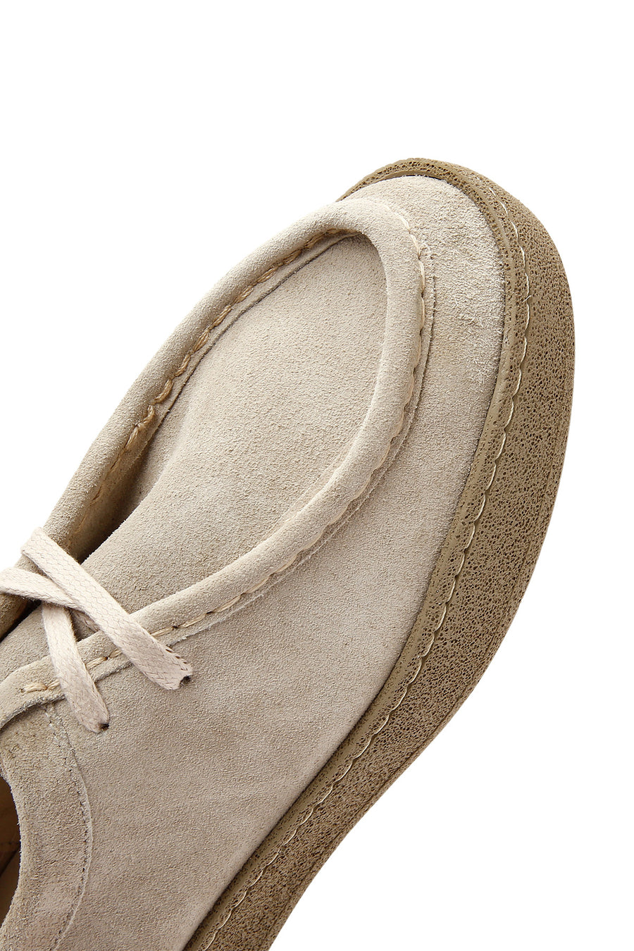Women's Beige Suede Leather Masculine Shoes