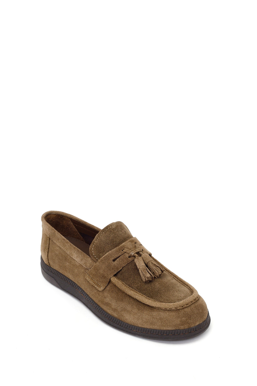 Erkek Taba Püsküllü Süet Deri Casual Loafer