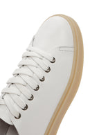 Men's White Lace-up Leather Sneaker | Derimod