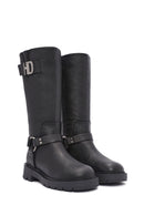 Harley Davidson Women's Black Myerson Leather Boots | Derimod