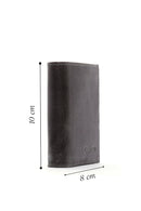 Men's Gray Leather Wallet | Derimod